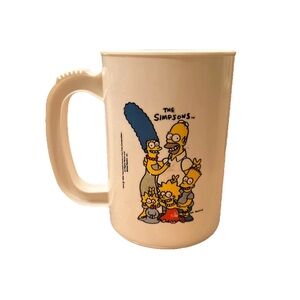 Vintage 1990 The Simpson 20oz Super Max World’s Largest Coffee Mug White Plastic